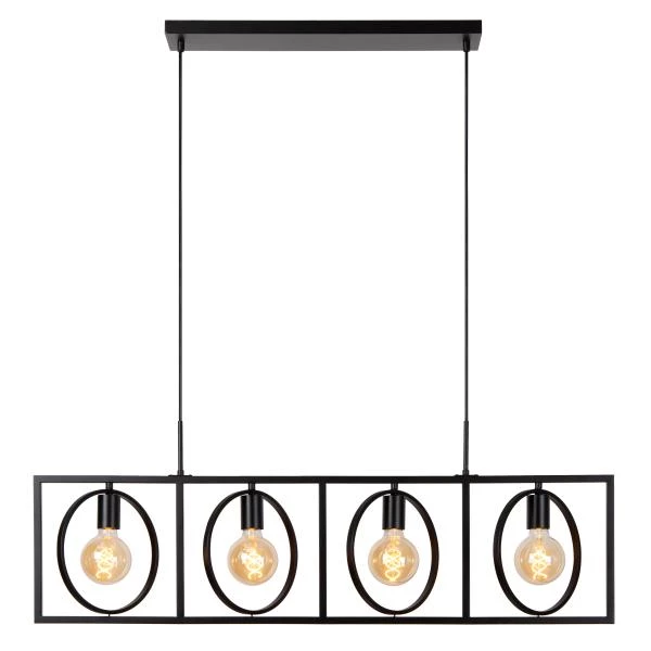 Lucide SUUS - Pendant light - 4xE27 - Black - detail 5